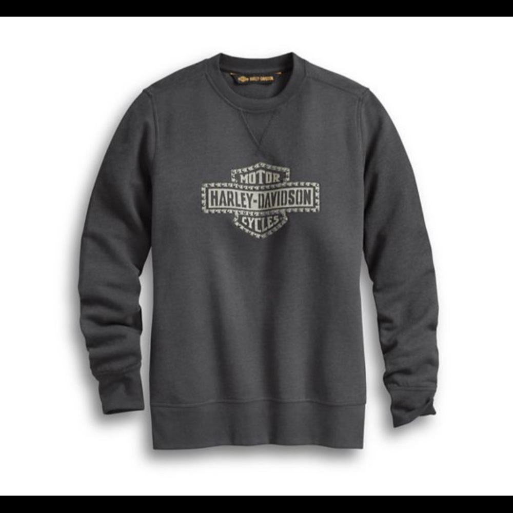 Harley-Davison Studded Logo Pullover Sweatshirt
